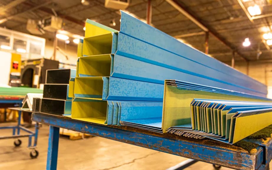 Colour-coated roofing flashings and trims